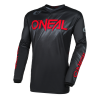 Bluza motocross O`NEAL ELEMENT voltage Negru/Rosu