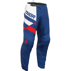 Pantaloni motocross pentru copii THOR YOUTH SECTOR CHECKER BLUE/ORANGE