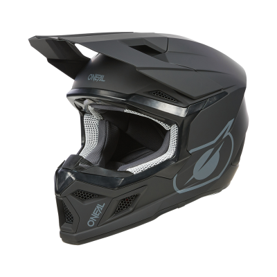 Casca motocross O'NEAL 3SERIES SOLID V.24, Negru