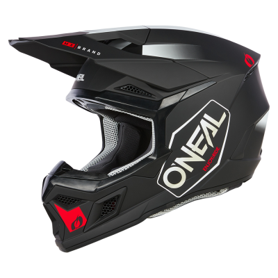 Casca motocross O'NEAL 3SERIES HEXX V.24, Negru/Rosu