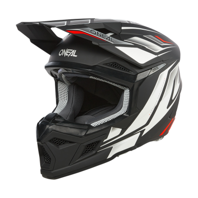 Casca motocross  O'NEAL 3SERIES VERTICAL V.24, Negru/Alb