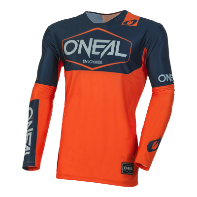 Bluza motocross O'NEAL MAYHEM HEXX V.24, Albastru/Portocaliu