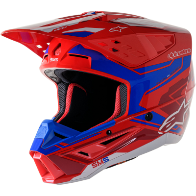Casca motocross ALPINESTARS SM5 ACT 2 RED/BL
