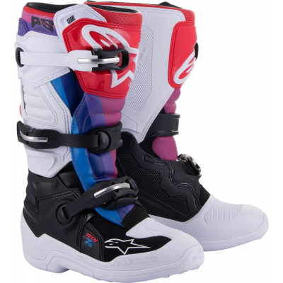 Cizme motocross pentru copii ALPINESTARS TECH7S W/B/RAINBOW