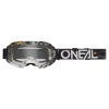 Ochelari motocross O'NEAL B-10 ATTACK CLEAR V.24, Negru/Alb