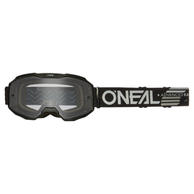Ochelari motocross O'NEAL B-10 SOLID V.24, Negru/Transparent