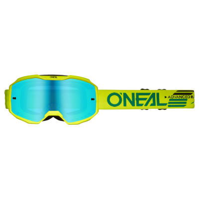 Ochelari motocross O'NEAL B-10 SOLID RADIUM BLUE V.24, Galben