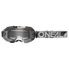 Ochelari motocross O'NEAL B-10 DUPLEX CLEAR V.24, Gri/Alb/Negru