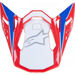 Cozoroc pentru casca motocross ALPINESTARS Supertech M10 AEON RD/BL Cozoroc pentru casca motocross ALPINESTARS Supertech M10 AEON RD/BL