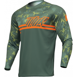 Bluza motocross THOR SECTOR DIGI GREEN/ORANGE