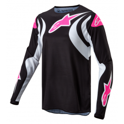 Bluza motocross pentru femei ALPINESTARS Stella FLUID BLK/WHT