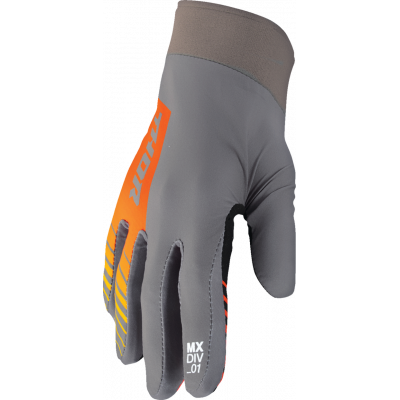 Manusi motocross THOR AGILE SOLID GRAY/ORANGE