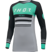 Bluza motocross pentru femei THOR PRIME BLAZE BLACK/TEAL thumb