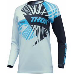 Bluza motocross pentru femei THOR WOMEN'S SECTOR SPLIT LIGHT BLUE