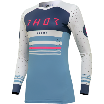 Bluza motocross pentru femei THOR PRIME BLAZE LIGHT BLUE
