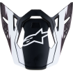 Cozoroc pentru casca motocross ALPINESTARS Supertech M10 BLACK/WHT thumb