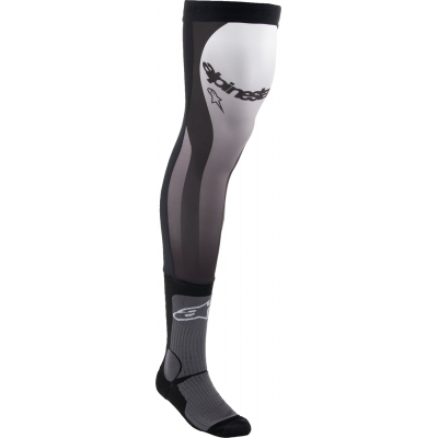 Sosete motocross ALPINESTARS KNEE BRACE BLK/WT