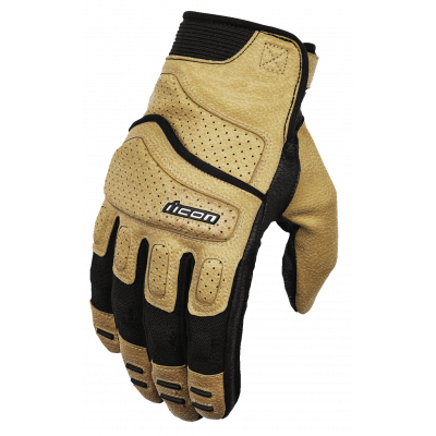 Manusi moto de piele ICON SUPERDUTY3 - TAN