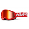 Ochelari motocross 100% STRATA2 RED - MIRROR RED 24