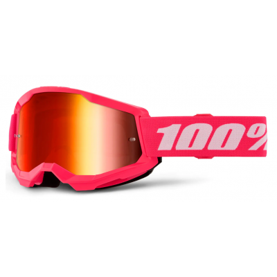 Ochelari motocross 100% STRATA2 PINK- MIRROR RED