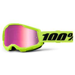 Ochelari motocross 100% STRATA2 NEON YELLOW- MIRROR PINK Ochelari motocross 100% STRATA2 NEON YELLOW- MIRROR PINK