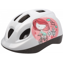 Casca ciclism pentru copii POLISPORT PRINCES WH/PN Casca ciclism pentru copii POLISPORT PRINCES WH/PN