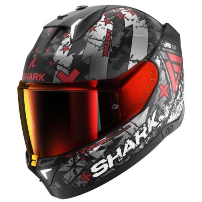 Casca SHARK SKWAL i3 HELLCAT BLACK/GREY/RED Casca SHARK SKWAL i3 HELLCAT BLACK/GREY/RED