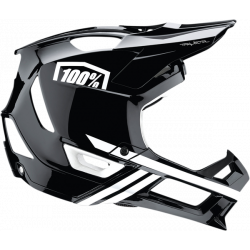 Casca ciclism 100% TRAJECTA FULL BLACK/WHITE GLOSS