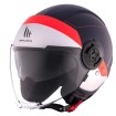 Casca pentru scuter MT VIALE S SV 68 UNIT D7 MATT BLUE/WHITE/RED thumb