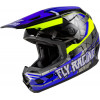 Cască cross pentru copii FLY RACING Kinetic Scorched - Blue/Grey/Hi-Vis 2025