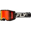 Ochelari motocross  FLY RACING Zone Black/Grey - Red Mirror/Smoke Lens 2025 thumb