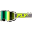 Ochelari motocross FLY RACING Zone Dark Grey/Hi-Vis - Iridiscent Green Mirror Lens 2025 thumb