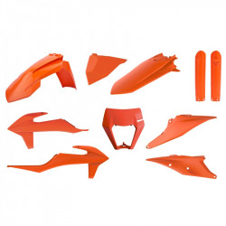 Kit de materiale plastice POLISPORT Full Plastic Kit KTM EXC/EXC-F/XC-W/XCF-W (2020-23) Orange