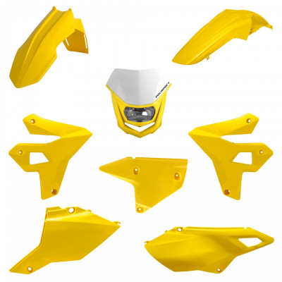 Kit plastic restyling + far POLISPORT Restyling Kit Suzuki DR-Z400 (2000-24) Yellow
