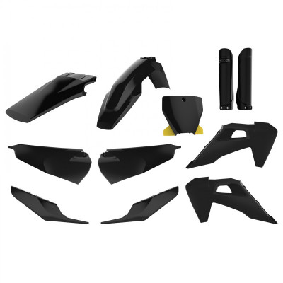 Set de plastice POLISPORT Full Plastic Kit Husqvarna TC/FC (2019-2022) Black