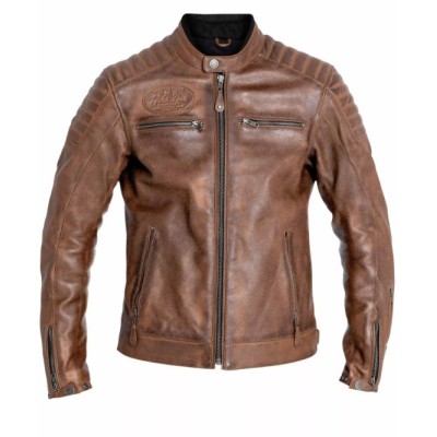 Geacă de piele JOHN DOE DEXTER LEATHER BROWN