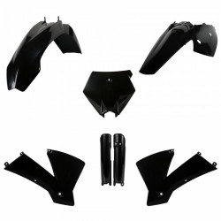 Kit cu materiale plastice  POLISPORT Full Plastic Kit KTM SX (2003-04) Black