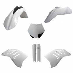Kit cu materiale plastice  POLISPORT Full Plastic Kit KTM SX/SX-F (2007) White