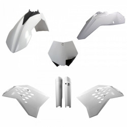 Kit cu materiale plastice  POLISPORT Full Kit KTM SX/SX-F/XC/XC-F(08-10) White