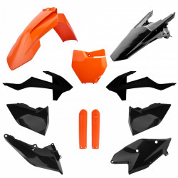 Kit cu materiale plastice  POLISPORT Full Kit KTM SX/SX-F/XC/XC-F(16-18) Orange/Black