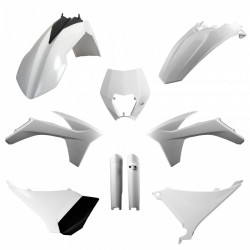 Kit cu materiale plastice POLISPORT Full Kit KTM EXC/EXC-F/XC-W/XC-FW(12-13) White