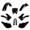 Set de materiale plastice POLISPORT Full Plastic Kit Kawasaki KX 125/250 (1999-02) Black