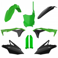 Set de materiale plastice POLISPORT Full Plastic Kit Kawasaki KX 250F (2017-20) Green05/Black Set de materiale plastice POLISPORT Full Plastic Kit Kawasaki KX 250F (2017-20) Green05/Black