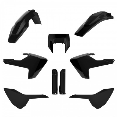 Set de materiale plastice POLISPORT Full Plastic Kit Husqvarna TE/FE (2017-19) Black