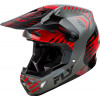 Cască motocross  FLY RACING Formula CP Slice - Grey/Red/Black 2025 