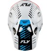 Casca motocross FLY RACING Formula CP Slice - White/Red/Cyan 2025  thumb