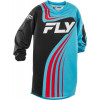 Bluza motocross pentru copii  FLY RACING F-16 Riding - Cyan/Black/Red 2025