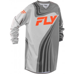 Bluza motocross pentru copii FLY RACING F-16 Riding - Grey/Orange 2025