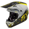 Cască Motocross FLY RACING Formula CP Manic - Matte Grey/Black/Yellow 2025