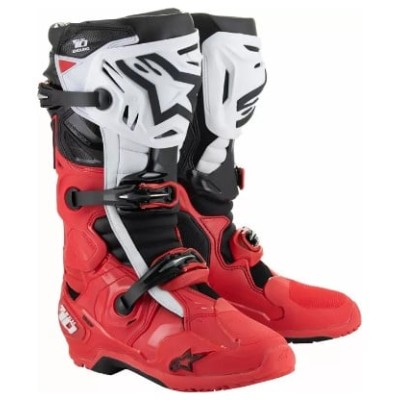 Cizme  motocross ALPINESTARS TECH 10 ENDURO BRIGHT RED/BLACK/WHITE